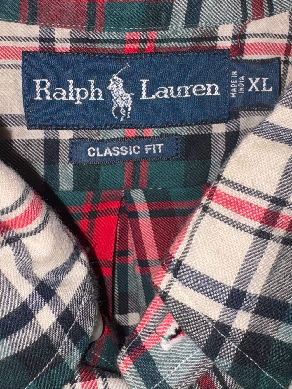 Ralph Lauren Men’s XL tartan/plaid Classic Fit Collared Button-up Old Money - Picture 4 of 5
